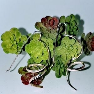 Silver Spiral Earrings